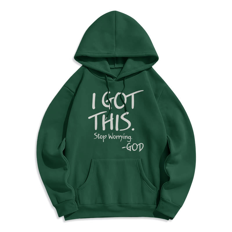 Christianartworkshop JE M'EN SUIS ACCEPTÉ - Dieu - Sweat à capuche en polyester doublé polaire - Inspiration Foi - Vert - 2XL - image 7