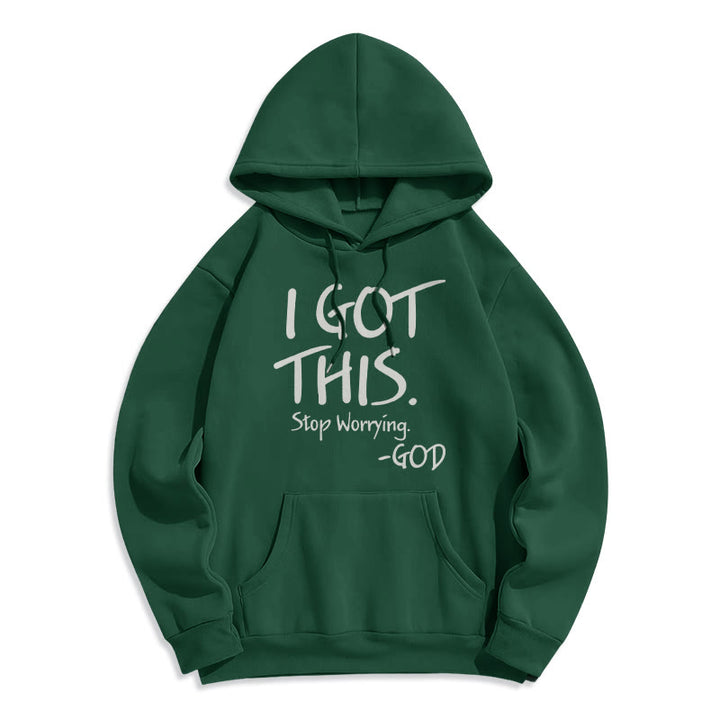 Christianartworkshop JE M'EN SUIS ACCEPTÉ - Dieu - Sweat à capuche en polyester doublé polaire - Inspiration Foi - Vert - 2XL - image 7