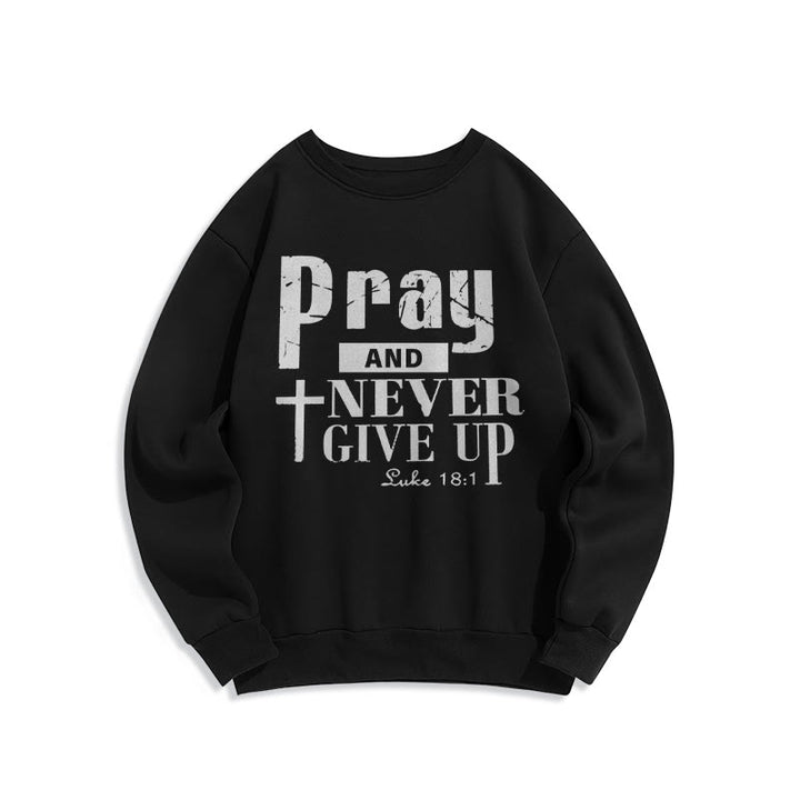 Sweat-shirt en polyester doublé polaire « Croix et Écriture » de Christianartworkshop - Noir - 2XL - image 4