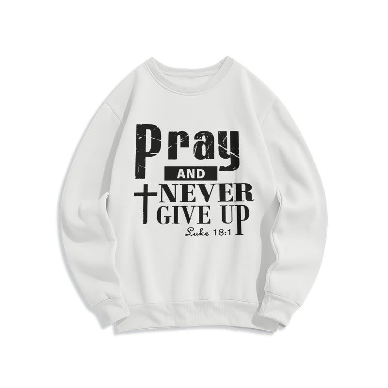 Sweat-shirt en polyester doublé polaire « Croix et Écriture » de Christianartworkshop - Blanc - 2XL - image 2