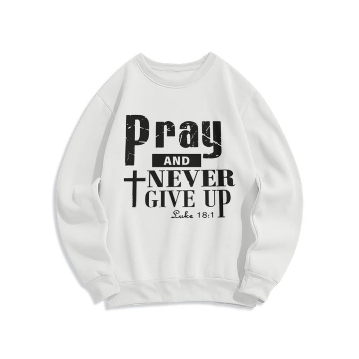 Sweat-shirt en polyester doublé polaire « Croix et Écriture » de Christianartworkshop - Blanc - 2XL - image 2
