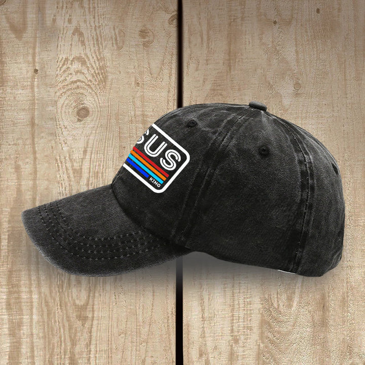 Christianartworkshop Chapeau unisexe en coton délavé vieilli avec motif JESUS et arc-en-ciel, de la marque Urban Faith - image 4