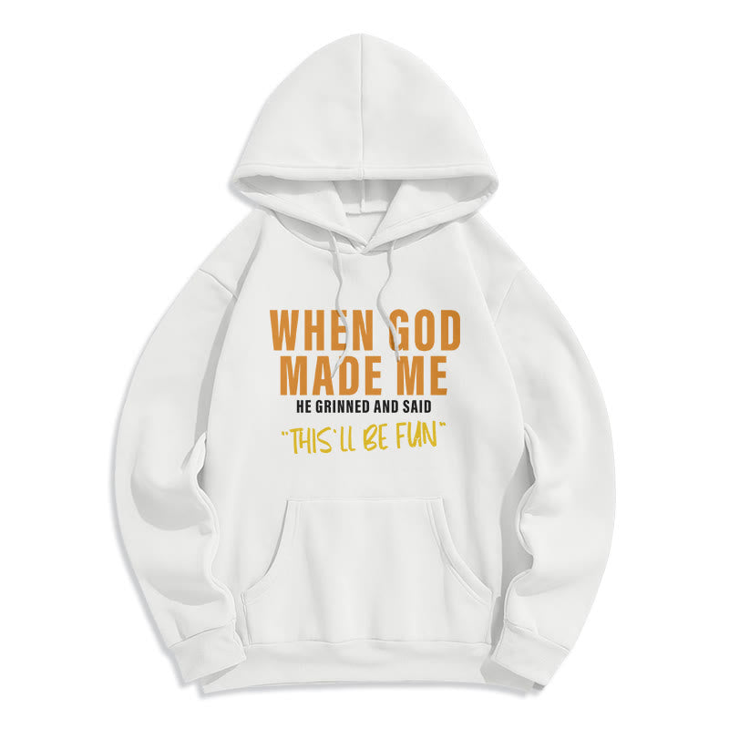 Atelier d'art chrétien - Sweat à capuche doublé polaire en polyester - Amusant et rempli d'histoires de foi sur la création de Dieu en moi - Blanc - 2XL - image 1