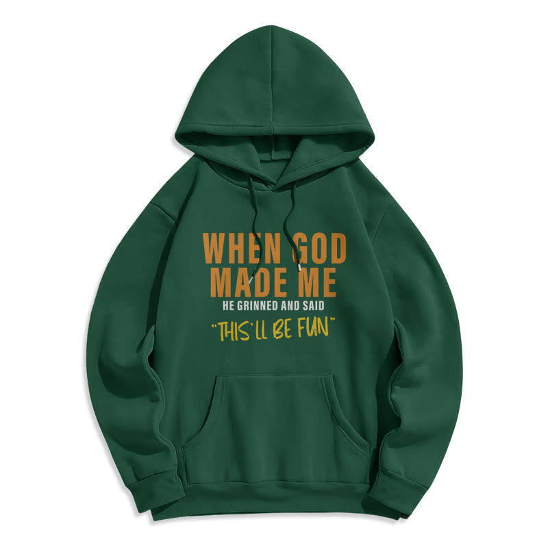 Atelier d'art chrétien - Sweat à capuche doublé polaire en polyester - Amusant et rempli d'histoires de foi sur la création de Dieu en moi - Vert - 2XL - image 7