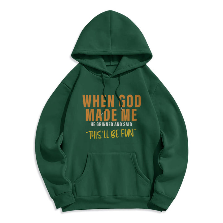 Atelier d'art chrétien - Sweat à capuche doublé polaire en polyester - Amusant et rempli d'histoires de foi sur la création de Dieu en moi - Vert - 2XL - image 7