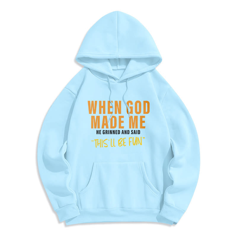 Atelier d'art chrétien - Sweat à capuche doublé polaire en polyester - Amusant et rempli d'histoires de foi sur la création de Dieu en moi - Bleu - 2XL - image 6