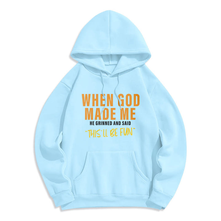 Atelier d'art chrétien - Sweat à capuche doublé polaire en polyester - Amusant et rempli d'histoires de foi sur la création de Dieu en moi - Bleu - 2XL - image 6