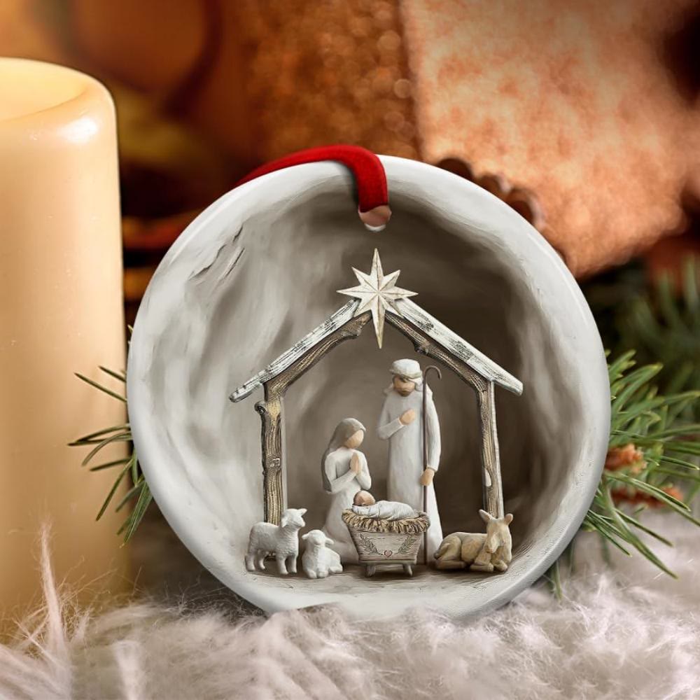 Christianartworkshop Décorations de Noël détaillées en forme d'étoile de Bethléem à suspendre - Acrylique - image 0