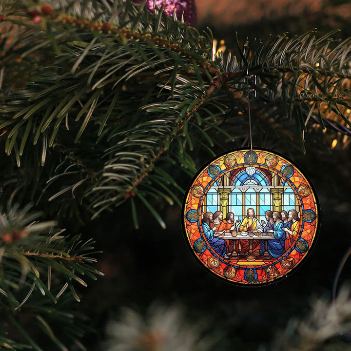 Christianartworkshop Ornements suspendus de style vitrail représentant la Cène - image 13