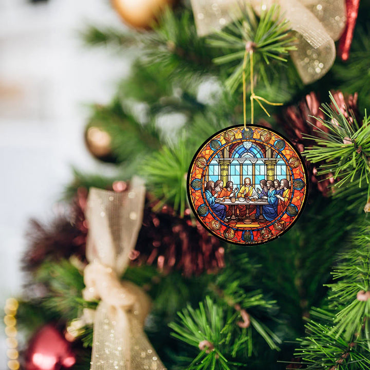 Christianartworkshop Ornements suspendus de style vitrail représentant la Cène - image 14