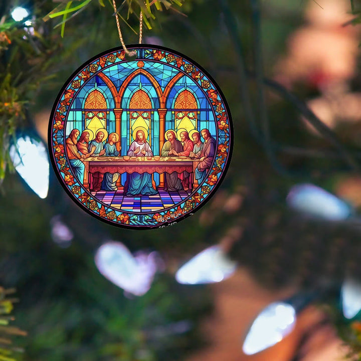 Christianartworkshop Ornements suspendus de style vitrail représentant la Cène - image 9