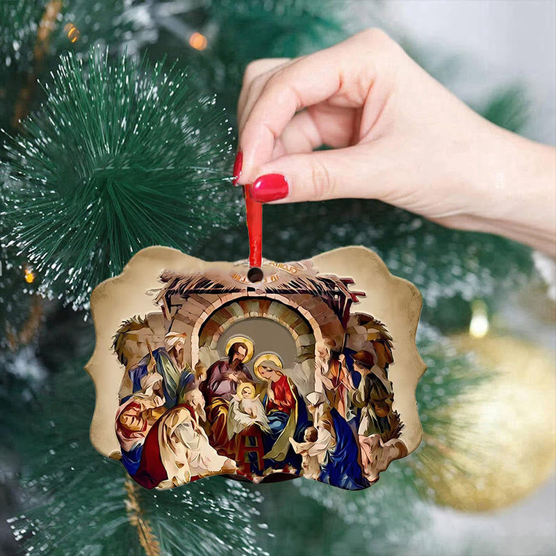 Christianartworkshop Décorations de Noël suspendues en acrylique représentant la Nativité C - image 4