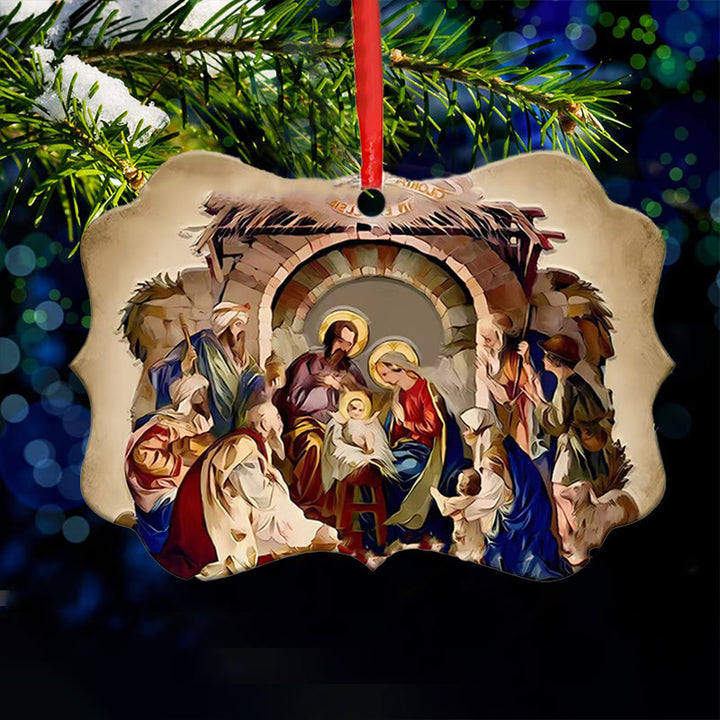 Christianartworkshop Décorations de Noël suspendues en acrylique représentant la Nativité C - image 3