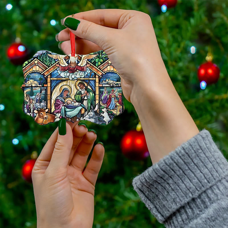 Christianartworkshop Décorations de Noël suspendues en acrylique représentant la Nativité D - image 1