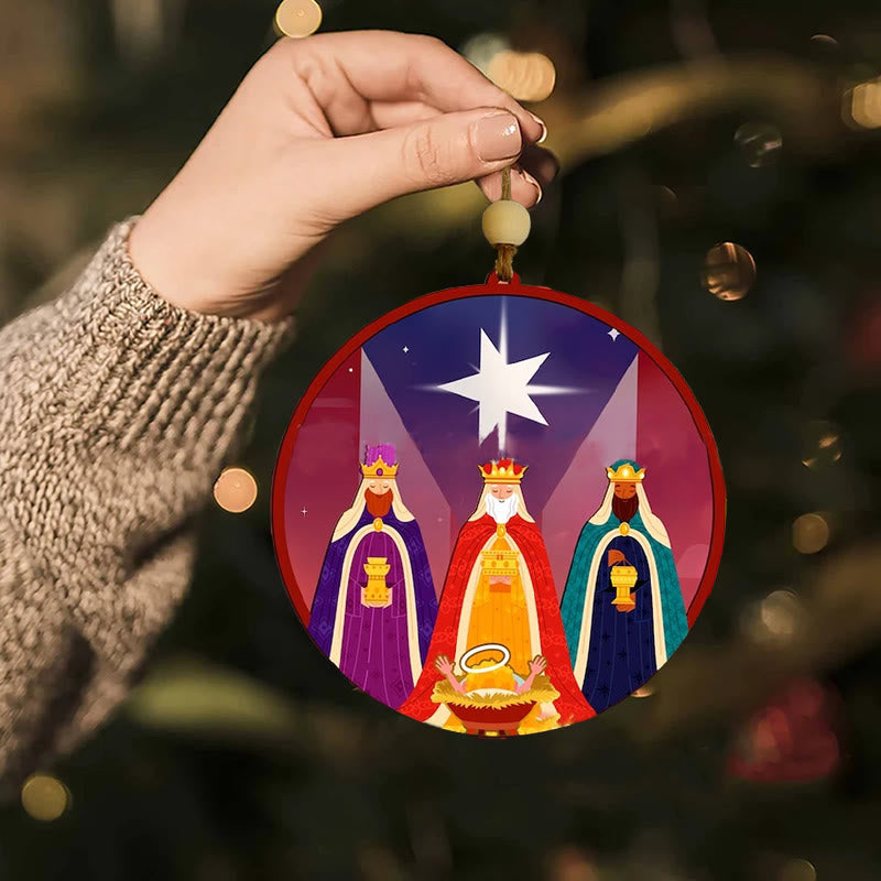 Christianartworkshop Styles d'illustration Ornements de Noël des Trois Rois Mages C - image 1