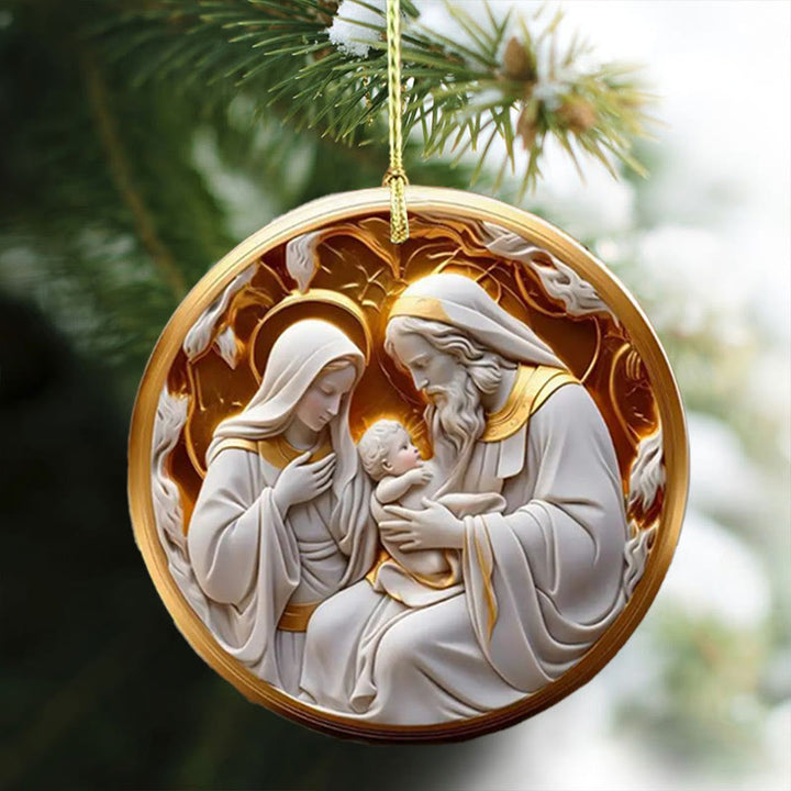 Christianartworkshop 4 styles de sculpture cubiste : Crèche de la Sainte Famille, ornements suspendus - image 8