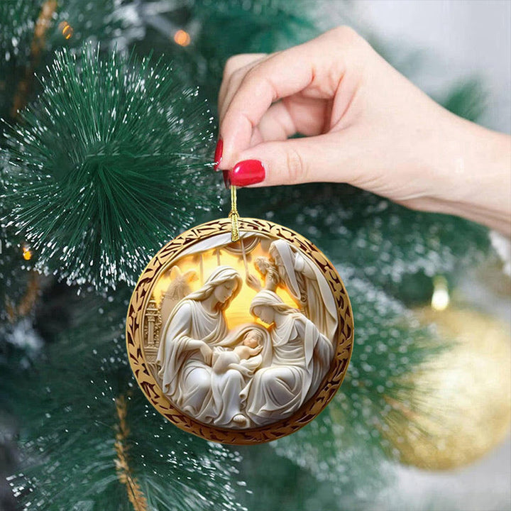 Christianartworkshop 4 styles de sculpture cubiste : Crèche de la Sainte Famille, ornements suspendus - image 10