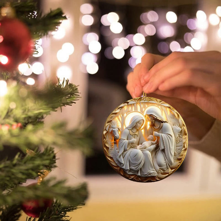 Christianartworkshop 4 styles de sculpture cubiste : Crèche de la Sainte Famille, ornements suspendus - image 11