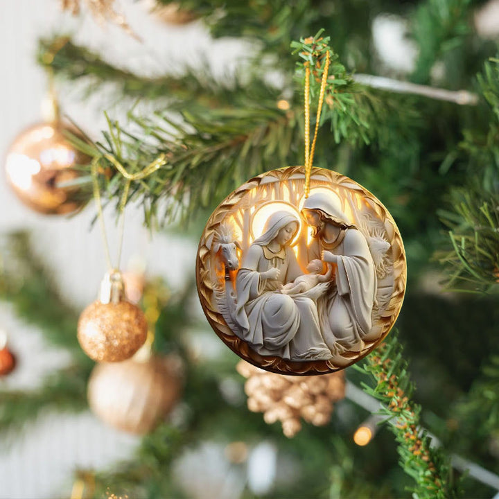 Christianartworkshop 4 styles de sculpture cubiste : Crèche de la Sainte Famille, ornements suspendus - image 12