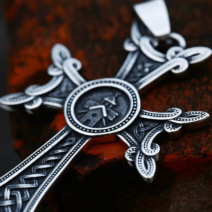 Christianartworkshop Collier pendentif croix arménienne nœud celtique de l'Église orthodoxe - image 3