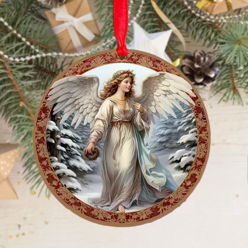 Christianartworkshop Ornements de Noël suspendus en forme d'anges, sculptures colorées et exquises B - Céramique - image 0