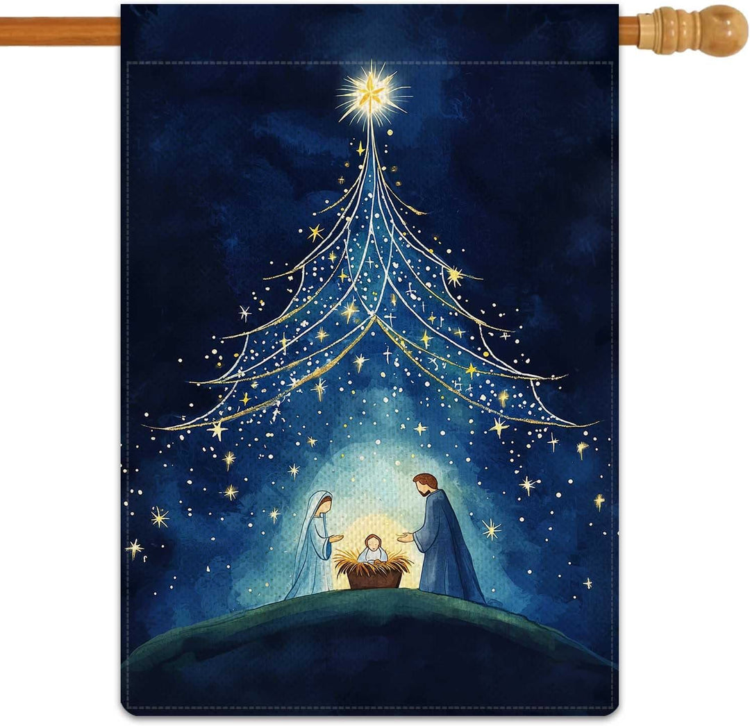 Christianartworkshop Crèche de Noël : Décoration Arbre étoilé et Étoile de Bethléem - image 6