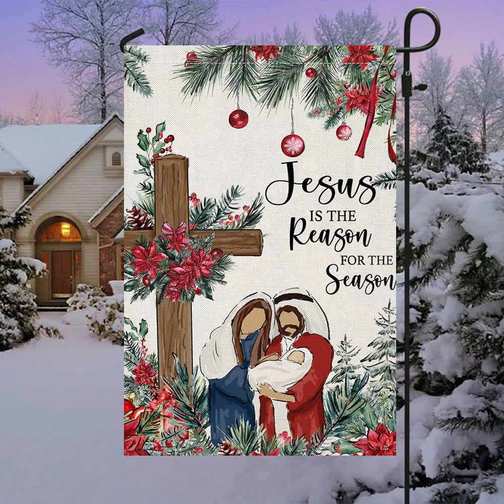 Christianartworkshop Crèche de Noël « Jésus est la raison » : Décoration de Noël sur le thème de la foi - image 2