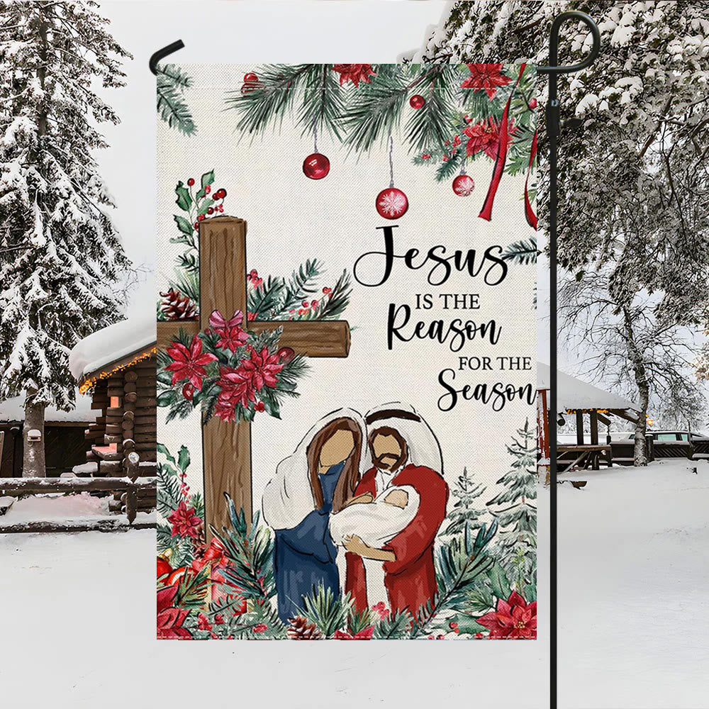 Christianartworkshop Crèche de Noël « Jésus est la raison » : Décoration de Noël sur le thème de la foi - image 3