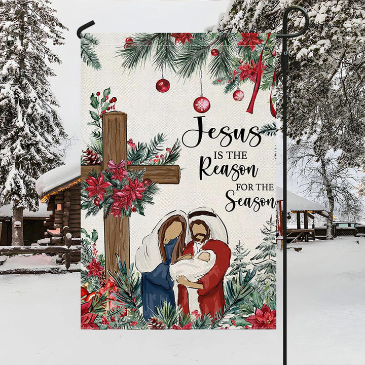 Christianartworkshop Crèche de Noël « Jésus est la raison » : Décoration de Noël sur le thème de la foi - image 3