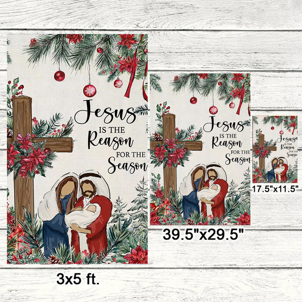 Christianartworkshop Crèche de Noël « Jésus est la raison » : Décoration de Noël sur le thème de la foi - image 5