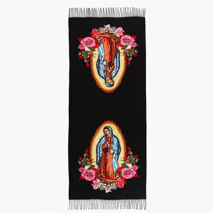 Christianartworkshop Châle de prière inspiré par la foi et représentant la Vierge Marie : symbole d’espoir et de dévotion - 70,87''*27,56''/180*70cm - image 0