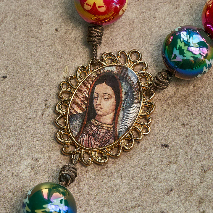 Christianartworkshop Cadeau de Noël : Chapelet de poche rouge et vert pour la dévotion de Noël : Priez partout, à tout moment - image 14