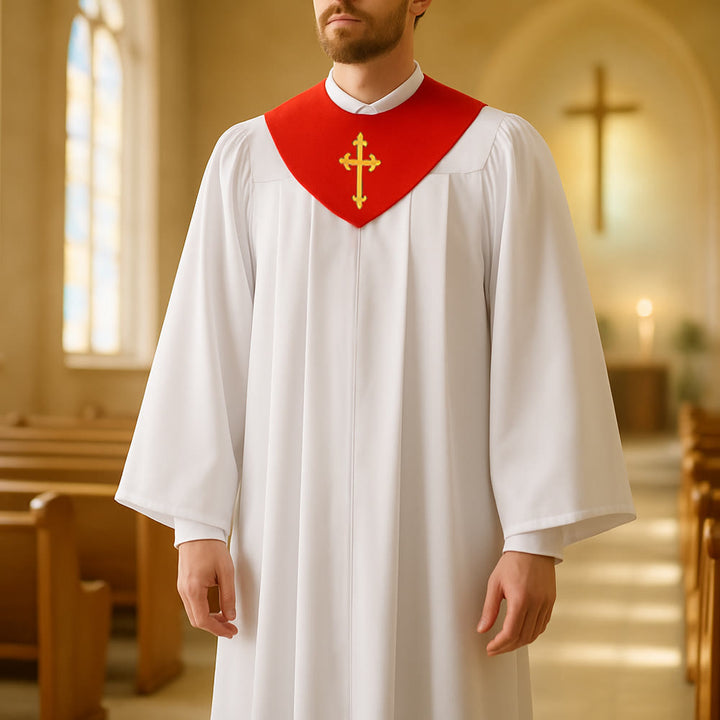 Robe de clergé divine pour les services religieux - Joug orné d'une croix , Christianartworkshop - image 4