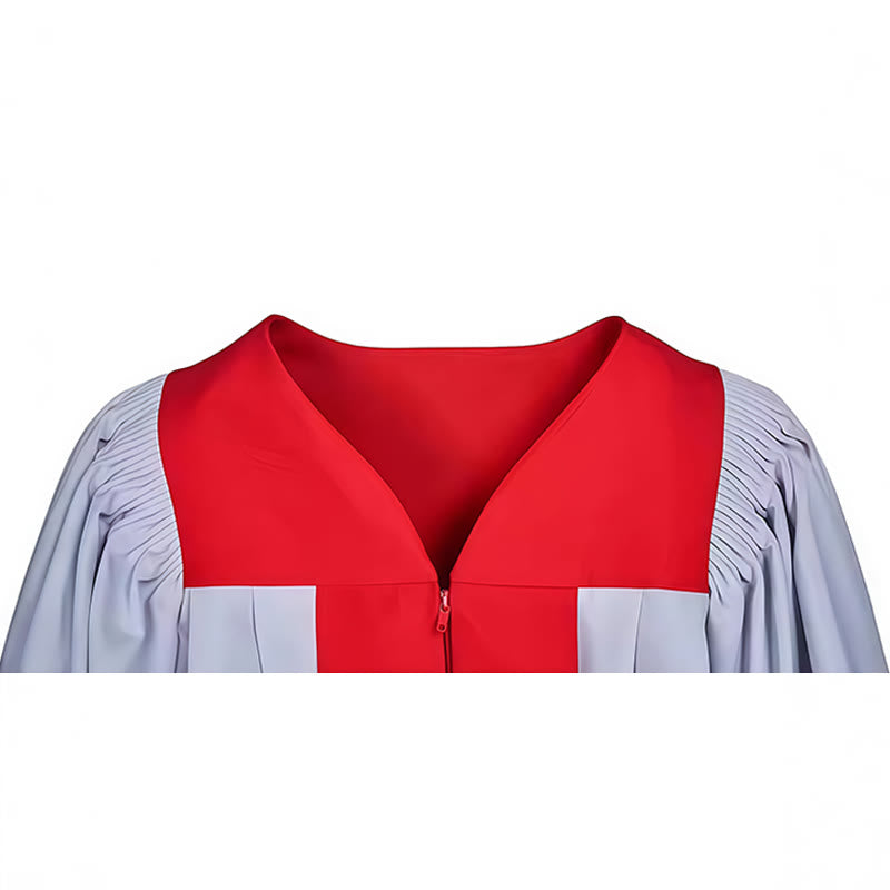 Christianartworkshop Robe de clergé officielle avec motif contrasté rouge et gris - image 5