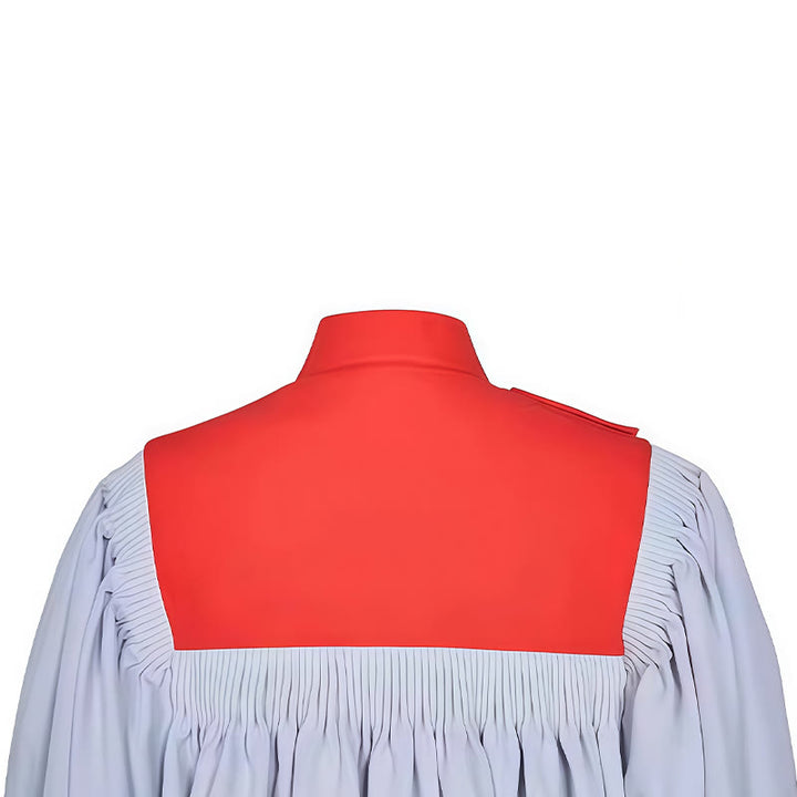 Christianartworkshop Robe de clergé pour cérémonie sacrée - Grise et rouge avec détails délicats - image 5