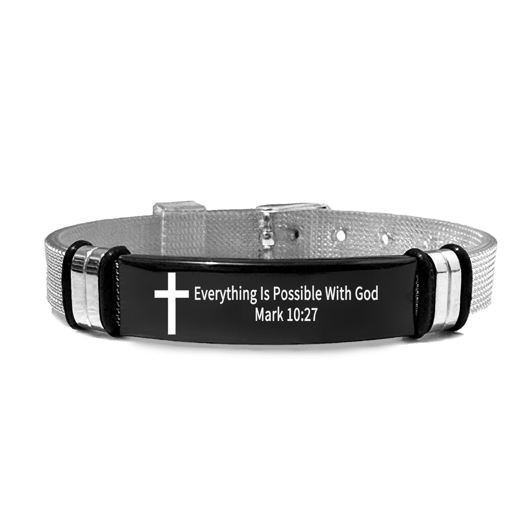 Bracelet croix multi-styles et motivant avec versets bibliques, créé par Christianartworkshop - PVC 10.27 - image 38