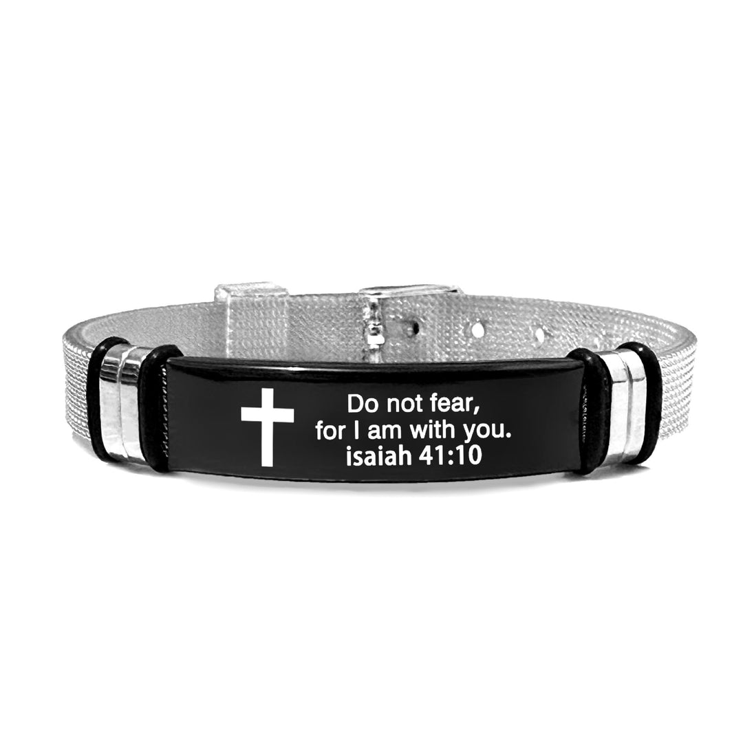 Bracelet croix multi-styles et motivant avec versets bibliques, créé par Christianartworkshop - PVC 41:10 - image 29