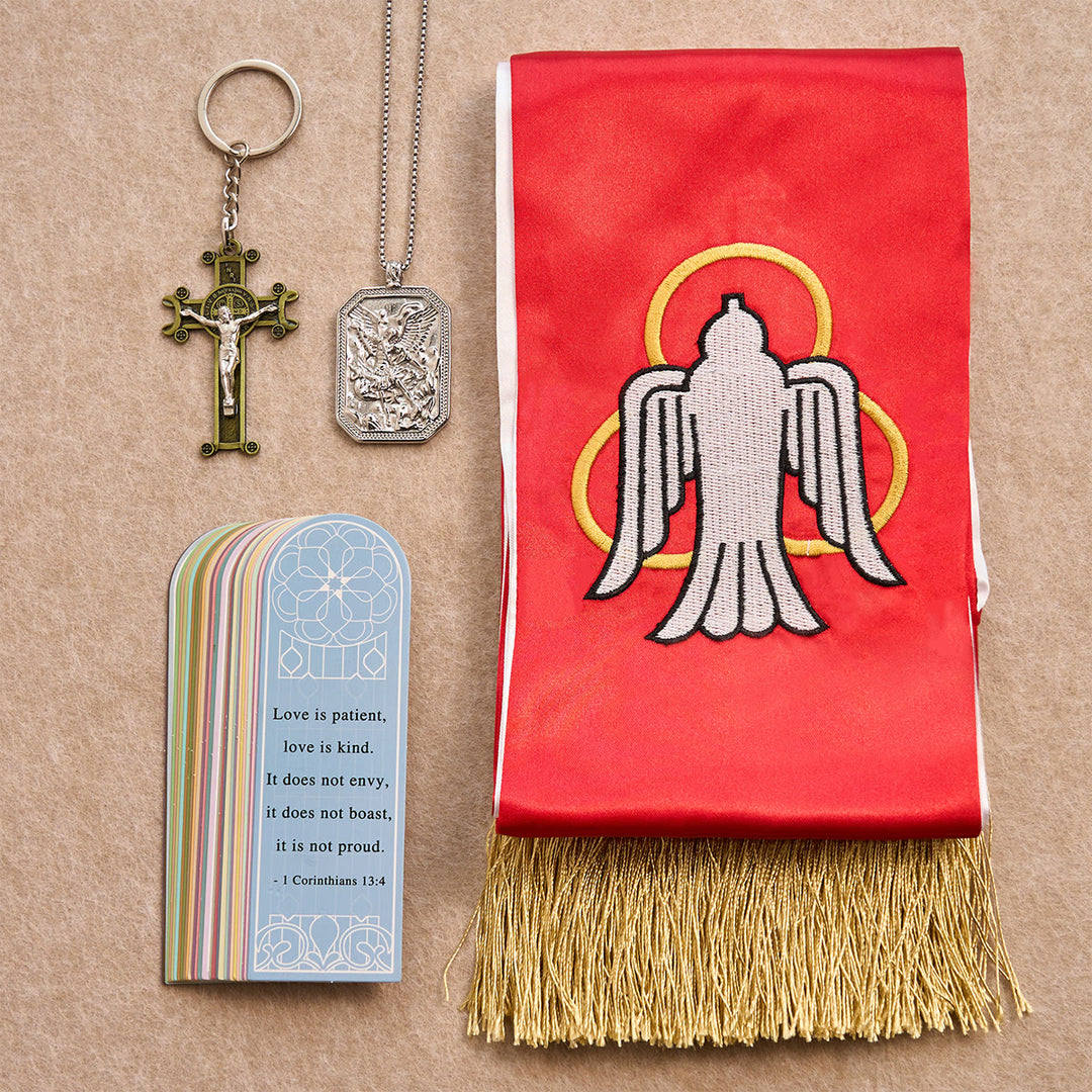 Christianartworkshop Coffret Saint Michel Gardien et Bénédiction de Grâce pour la prière et la réflexion de poche - Collier en argent - image 13