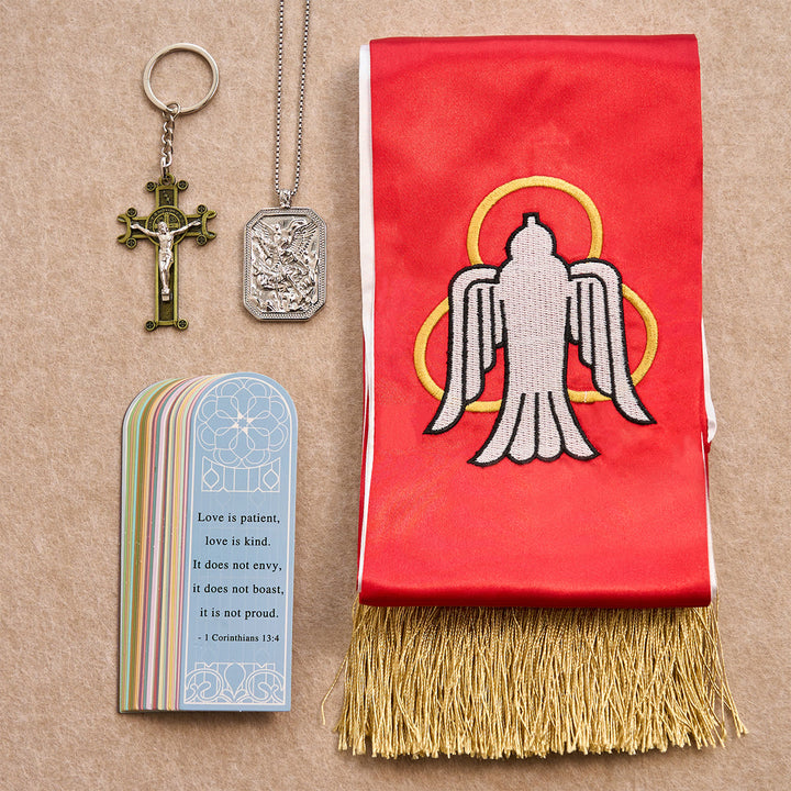 Christianartworkshop Coffret Saint Michel Gardien et Bénédiction de Grâce pour la prière et la réflexion de poche - Collier en argent - image 13