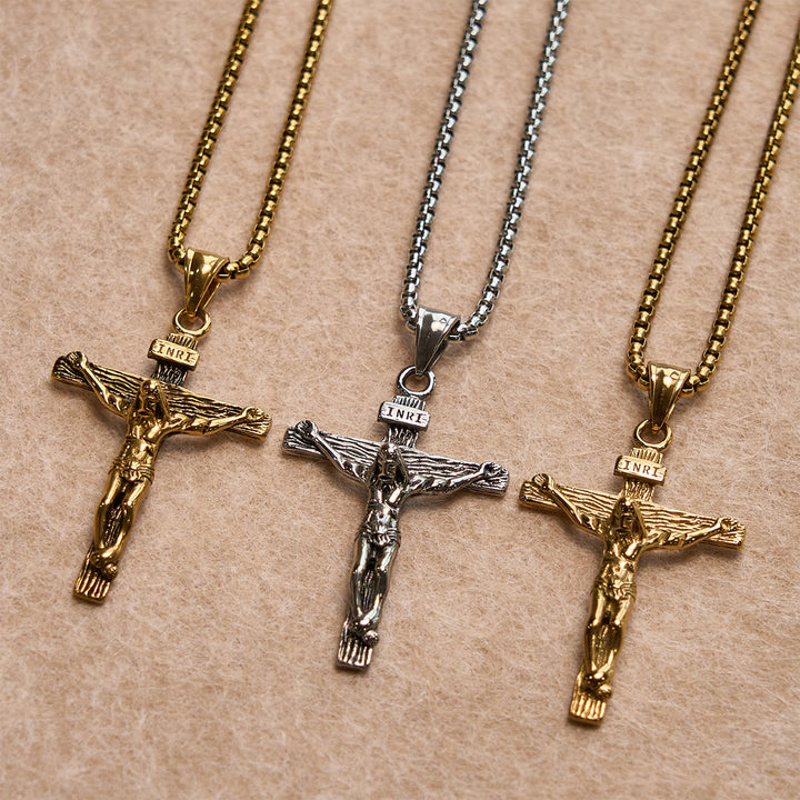 Christianartworkshop Ensemble de bénédiction Croix-Couronne Verte avec Crucifix Doré et Verset : Vivez dans l'Espoir - image 3