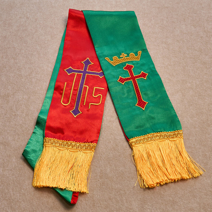 Christianartworkshop Ensemble de bénédiction de la Croix Royale en vert liturgique : Vivez vos journées avec foi - image 2