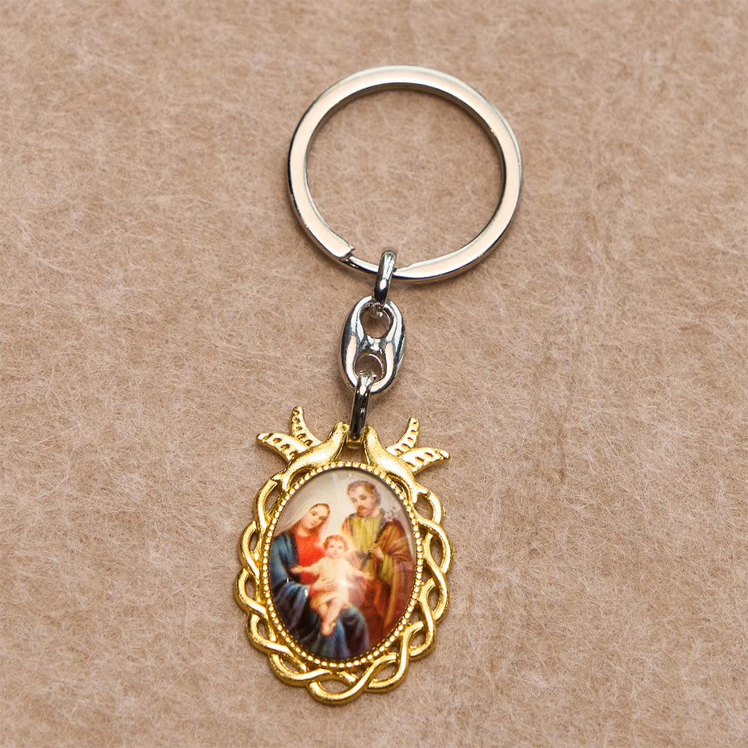 Christianartworkshop Ensemble de bénédiction Croix d'Or Rouge avec chapelet Vierge et calculs biliaires : Vivez dans l'amour - image 7