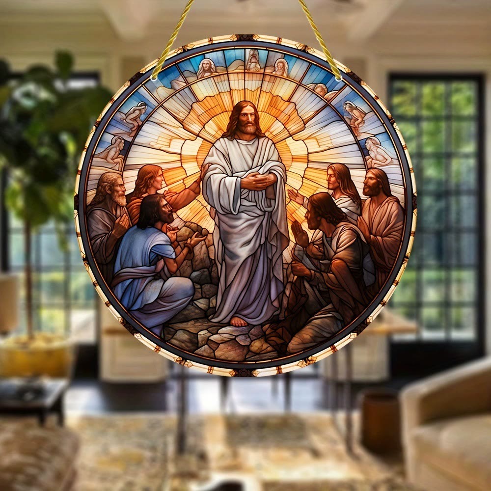 Christianartworkshop Collection Lumière du Monde : Ornements suspendus représentant la Sainte Famille, l'Adoration et la Bénédiction - E - 7,87''/20 cm - image 4