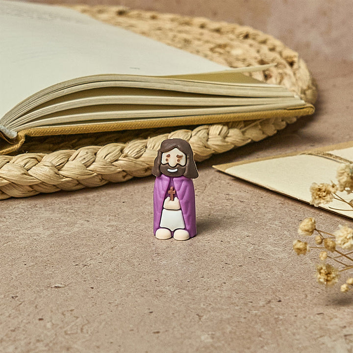 Christianartworkshop Figurines Petit Jésus (8/16/24/32 pièces) en huit tons pastel et vifs : Arc-en-ciel de bénédictions - image 2