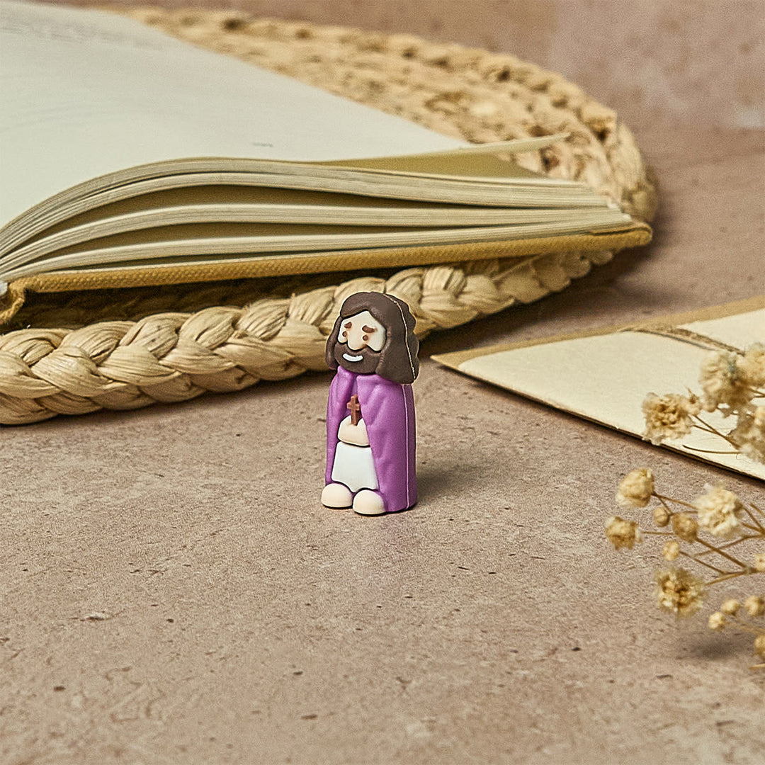 Christianartworkshop Figurines Petit Jésus (8/16/24/32 pièces) en huit tons pastel et vifs : Arc-en-ciel de bénédictions - image 3