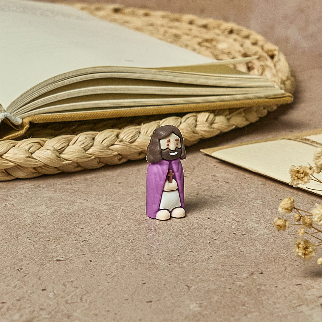 Christianartworkshop Figurines Petit Jésus (8/16/24/32 pièces) en huit tons pastel et vifs : Arc-en-ciel de bénédictions - image 4