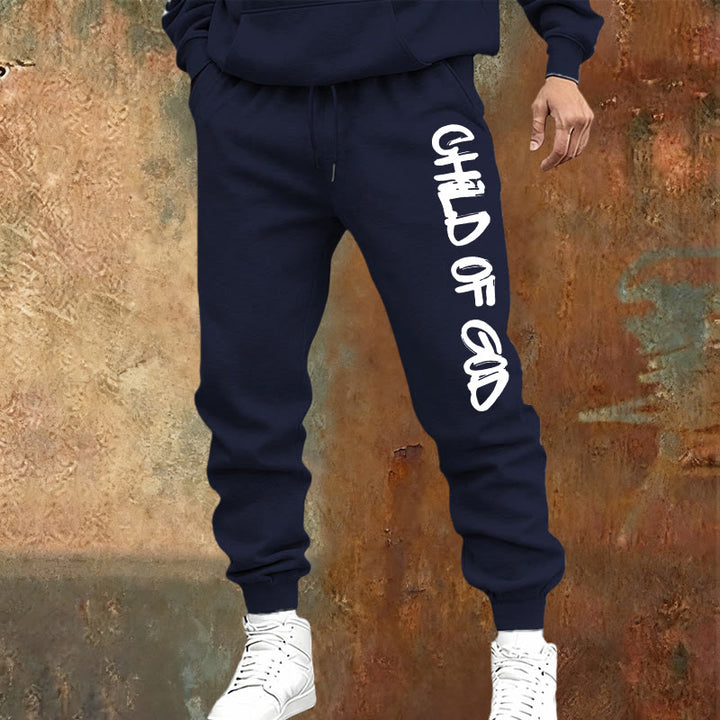 Atelier d'art chrétien - Pantalon de survêtement avec citation « Enfant de Dieu » inspirée par la foi et en caractères gras - image 5