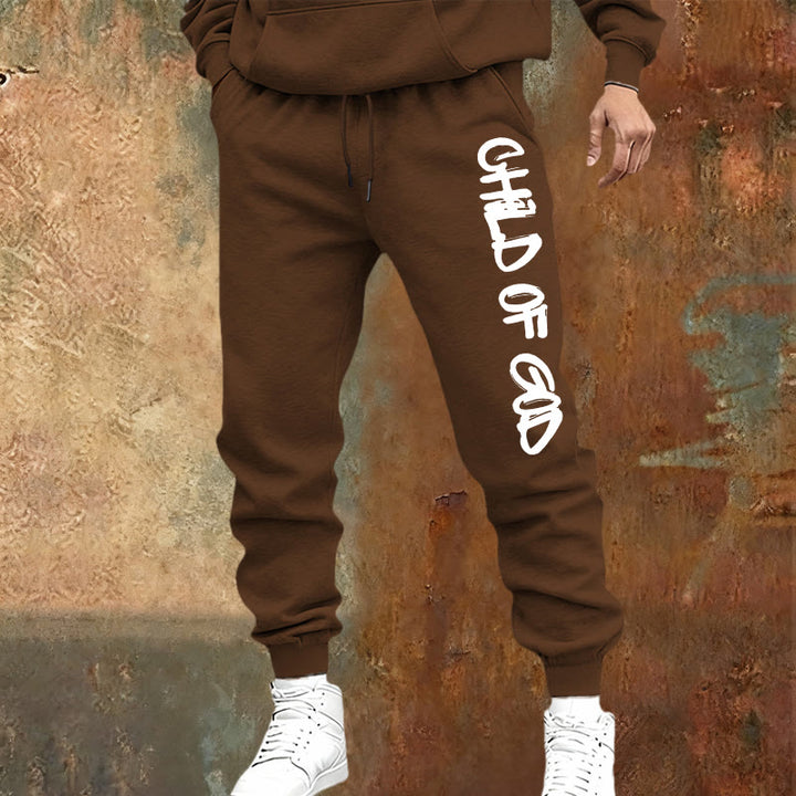 Atelier d'art chrétien - Pantalon de survêtement avec citation « Enfant de Dieu » inspirée par la foi et en caractères gras - image 17