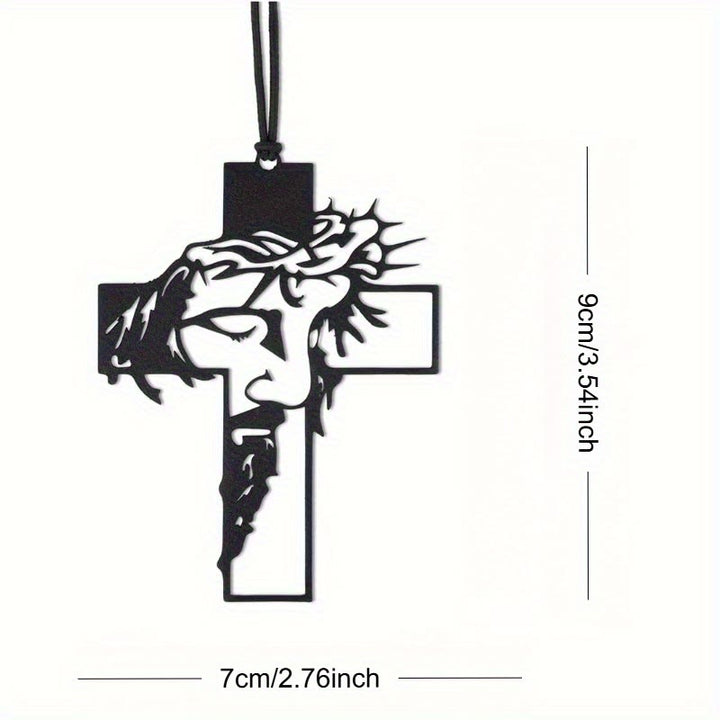 Christianartworkshop Pendentif Croix Couronne d'épines de Jésus, compagnon de voyage - image 4