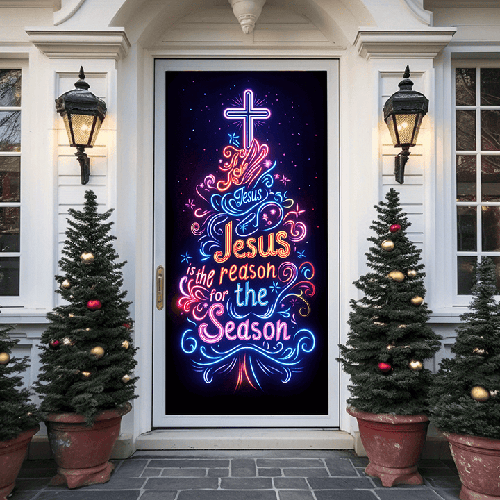 Christianartworkshop Rideau de porte néon Jesus Reason : Compagnon fidèle et ambiance festive au quotidien - image 1